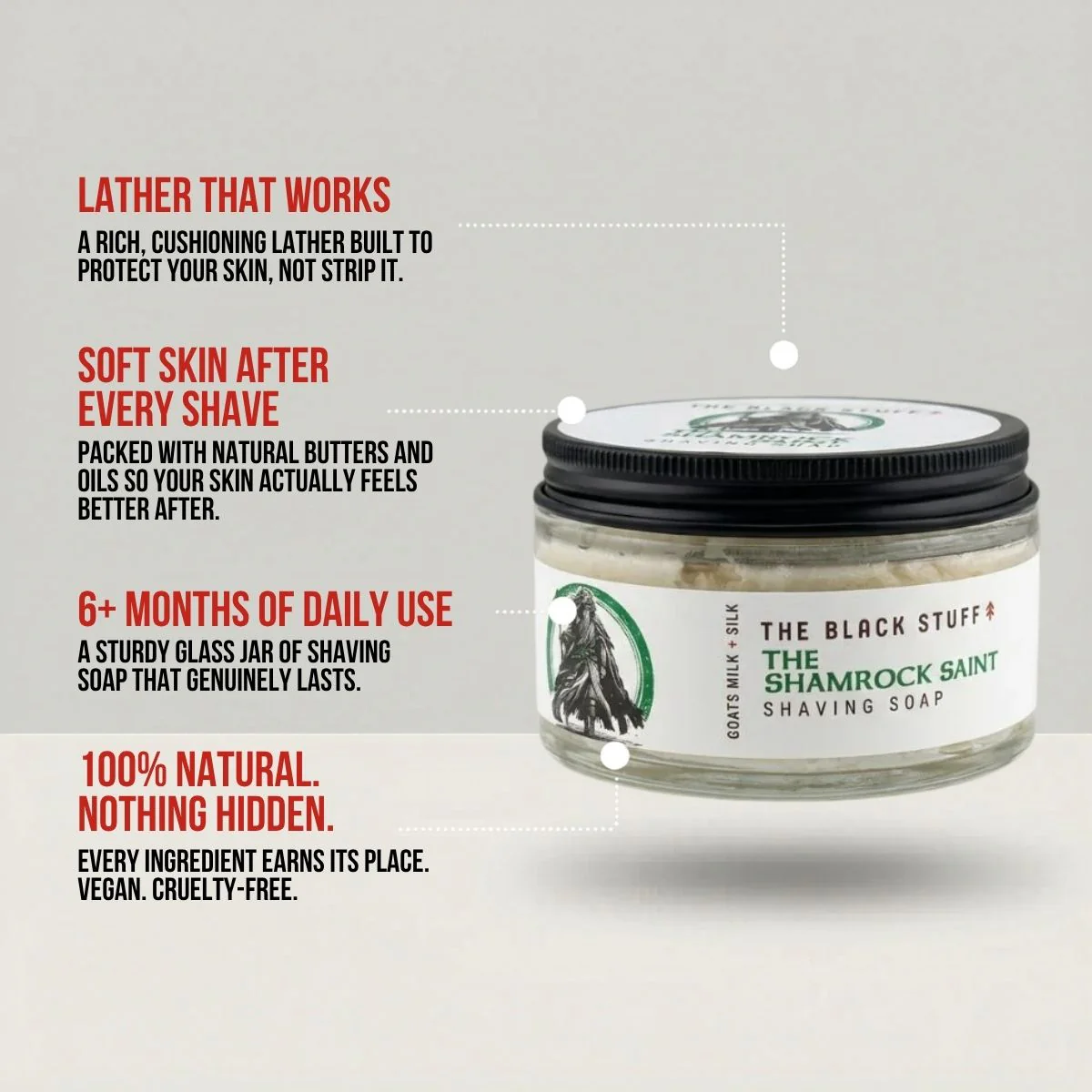 Limited Edition Shaving Soap - The Shamrock Saint - Image 3