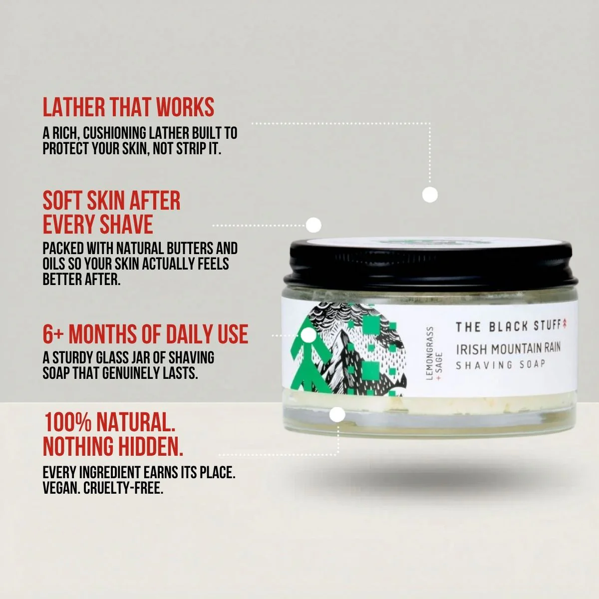 Shaving Soap - Irish Mountain Rain - Image 3
